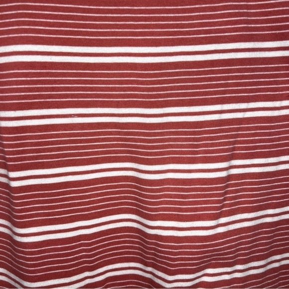 XL TIME AND TRU MAUVE WHITE STRIPED TOP CASUAL STRETCH PULLOVER - Picture 6 of 11